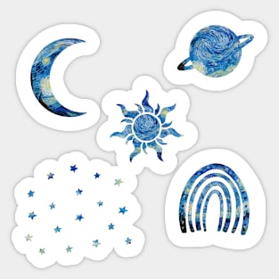 starry night sticker pack Sticker